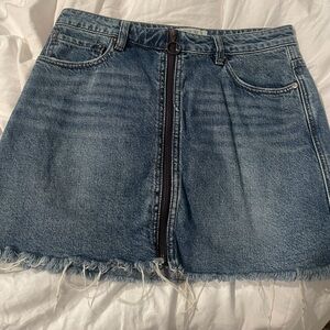 Free People denim zip skirt, size 8